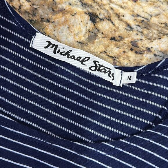 Michael Stars Anthropologie Sleeveless Layered Striped Dress Size M - Picture 10 of 11